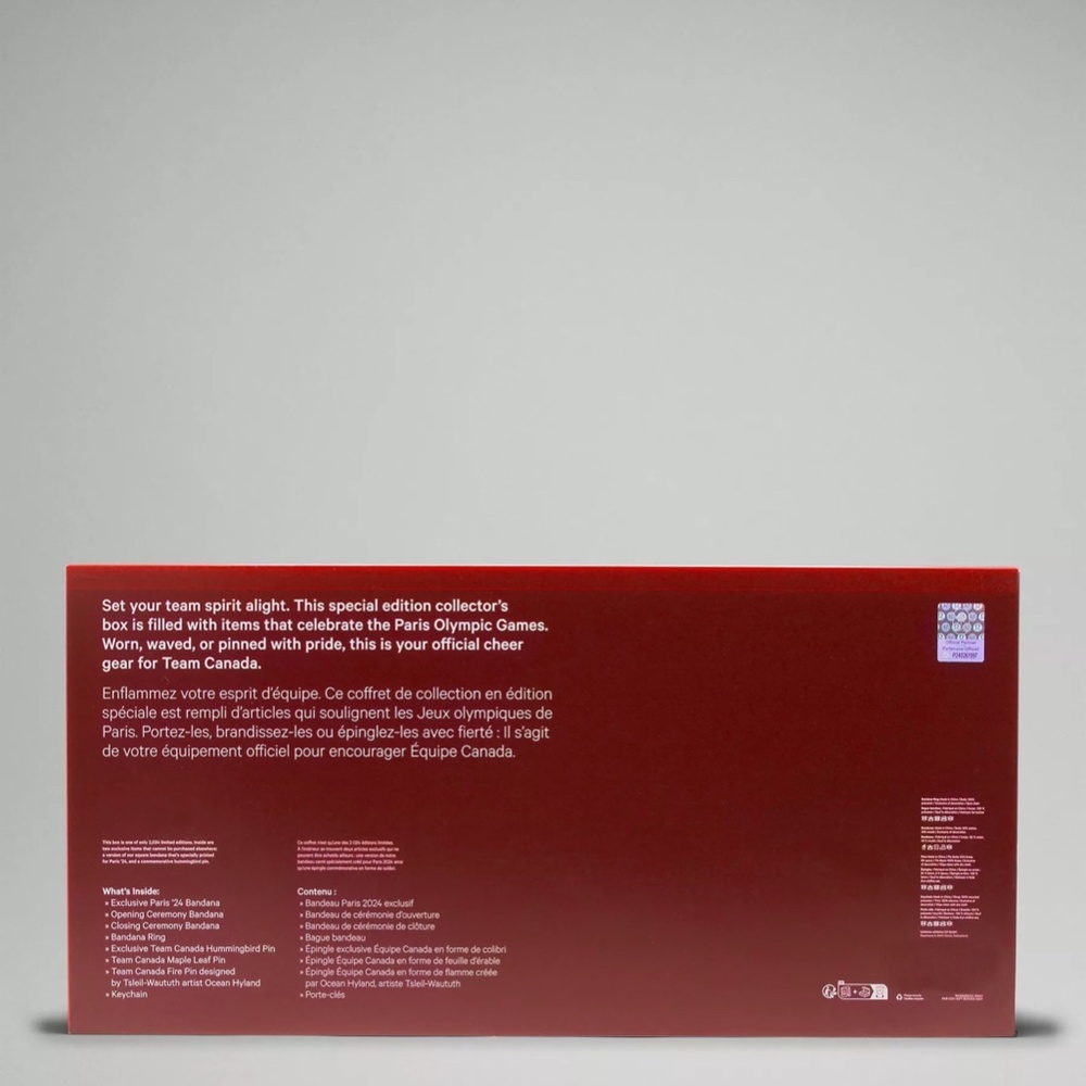 NEW RARE Lululemon Olympics Paris 2024 Team Canada Collector's Box COC Logo - Picture 3 of 9